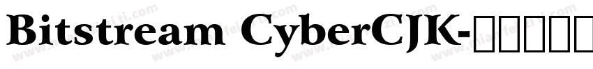 Bitstream CyberCJK字体转换